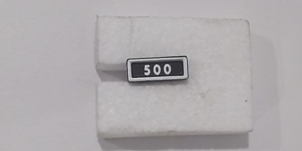 NUMBER PLATE / BOILER FRONT / #500 / PREMIER M-1 STEAM TURBINE ELECTRIC