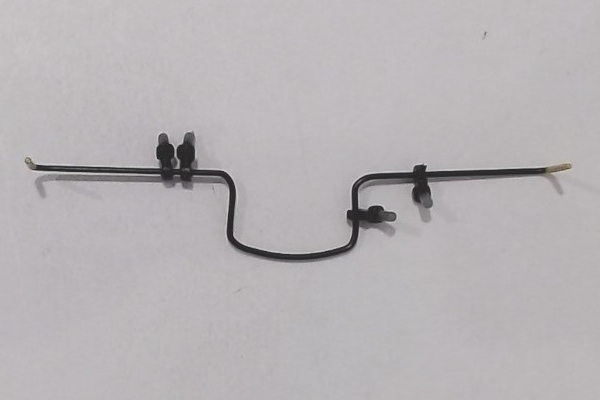 COUPLER CUT LEVER / W/STANCHIONS / BLACK W/YELLOW ENDS / PILOT MOUNT / PREMIER GP-40