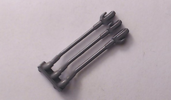 BRAKE AIR LINE / UP GRAY / 3 HOSE / RF & LR / ANGLED / RAILKING ONE GAUGE DASH-8