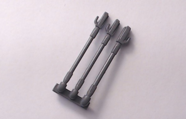 BRAKE AIR LINE / UP GRAY / 3 HOSE / RR & LF / STRAIGHT / RAILKING ONE GAUGE DASH-8