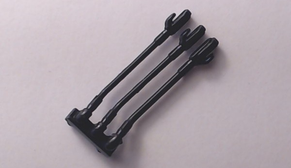 BRAKE AIR LINE / BLACK / 3 HOSE / RF / ANGLED / RAILKING ONE GAUGE DASH-8