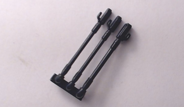 BRAKE AIR LINE / BLACK / 3-HOSE / RR / STRAIGHT / RAILKING ONE GAUGE DASH-8