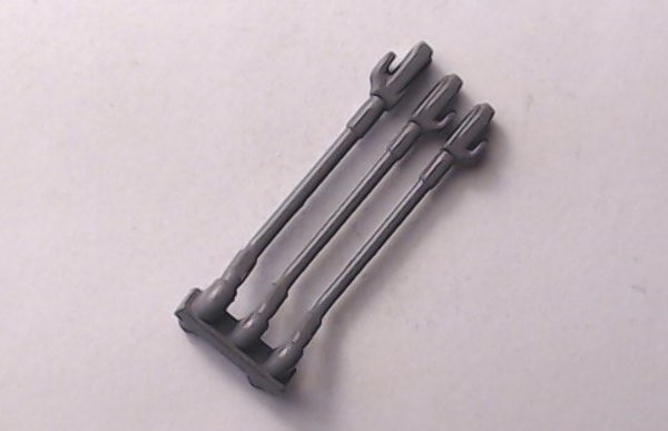 BRAKE AIR LINE / GRAY / 3 HOSE / LF / ANGLED / RAILKING ONE GAUGE DASH-8