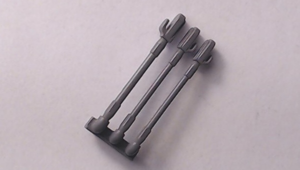 BRAKE AIR LINE / UP GRAY / LR & RF / 3 HOSE / STRAIGHT / RAILKING ONE GAUGE DASH-8