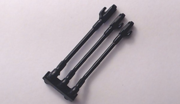 BRAKE AIR LINE / BLACK / 3 HOSE / LF / ANGELED / RAILKING ONE GAUGE DASH-8 