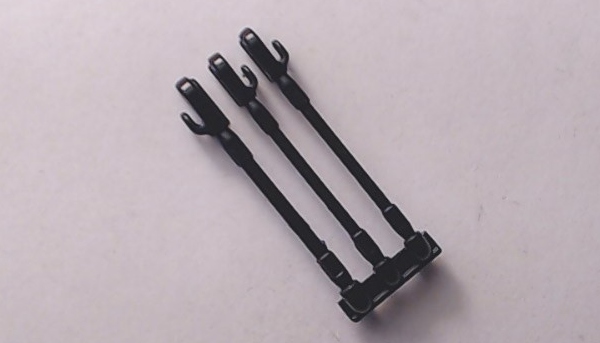 BRAKE AIR LINE / BLACK / 3-HOSE / LR / STRAIGHT / RAILKING ONE GAUGE DASH-8