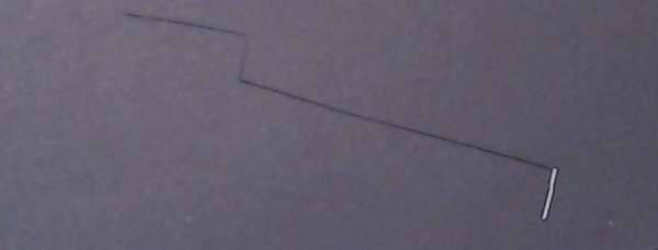 HANDRAIL / LH LONG / BLACK & WHITE / NORFOLK SOUTHERN / HO SCALE SD70M-2