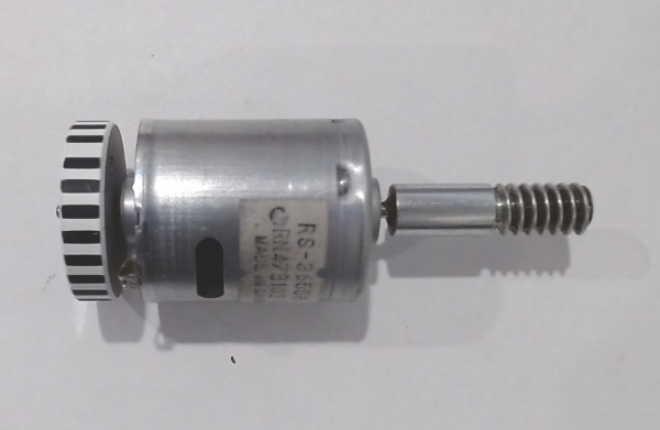 DC MOTOR / RS365SH / MS016-M9 / F/W 27mm D x 6mm THICK / WORM DEPTH 34.4mm / STRIPED / PS 3 BKT