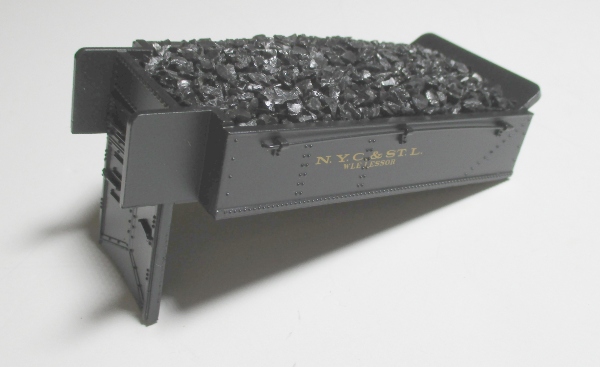 COAL BUNKER / W/COAL LOAD / TALL / BLACK - NKP MARKINGS / PREMIER 0-8-0