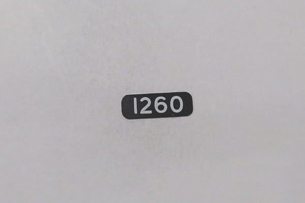 NUMBER BOARD / EL #1260 / PREMIER GP-9 