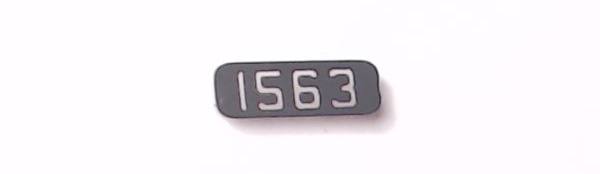 NUMBER BOARD / RR OR LF / B&M #1563 / PREMIER GP-7 