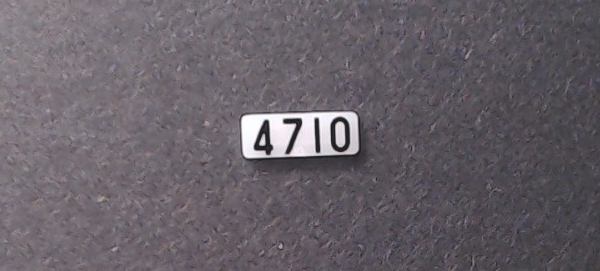 NUMBER BOARD / LR & RF / C&NW #4710 / PREMIER GP38-2