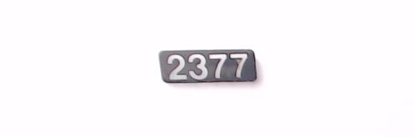 NUMBER BOARD / RR & LF / SANTA FE #2377 / PREMIER GP38-2 