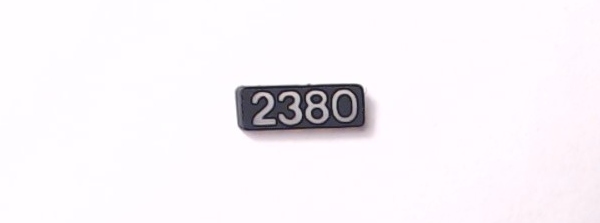 NUMBER BOARD / RR & LF / SANTA FE #2380 / PREMIER GP38-2 