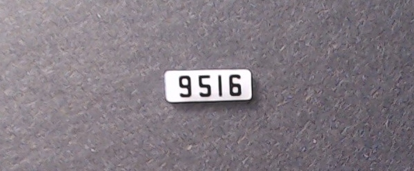 NUMBER BOARD / RR & LF / IC #9516 / PREMIER GP38-2 