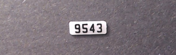 NUMBER BOARD / RR & LF / IC #9543 / PREMIER GP38-2 