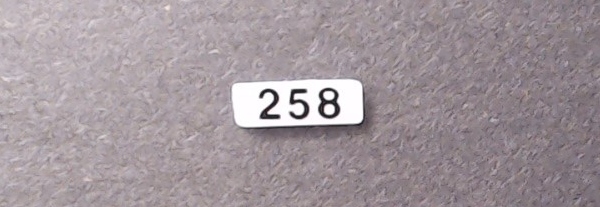 NUMBER BOARD / RR & LF / MAINE CENTRAL #258 / PREMIER GP38-2 