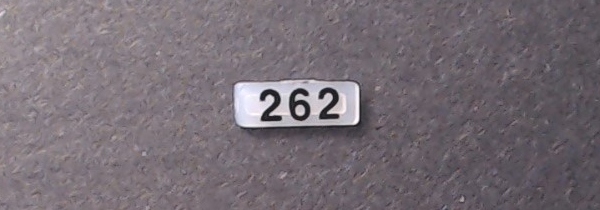 NUMBER BOARD / RR & LF / MAINE CENTRAL #262 / PREMIER GP38-2 