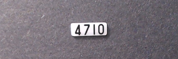 NUMBER BOARD / RR & LF / C&NW #4710 / PREMIER GP38-2 