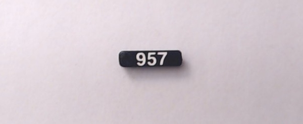 NUMBER BOARD / RH FRONT / CSX #957 / PREMIER ES44AC 