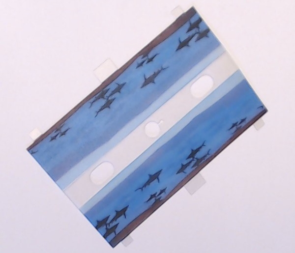 BACKDROP / AQUARIUM W/SHARKS / RAILKING OPERATING AQUARIUM CAR 30-79114