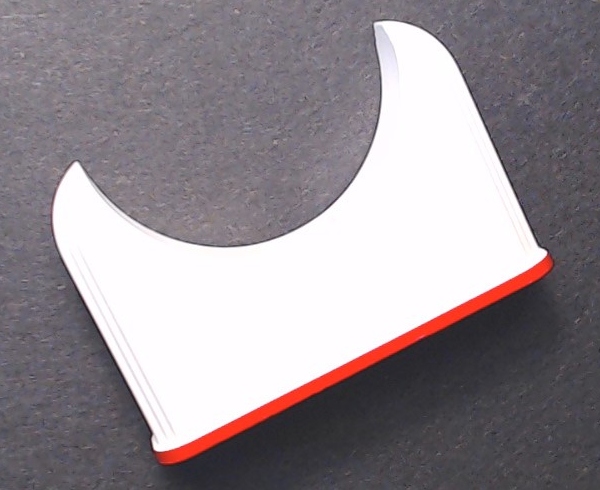 SIGN HOLDER / FOR GLOBE / WHITE W/RED STRIPE / RAILKING OPERATING GAS STATION