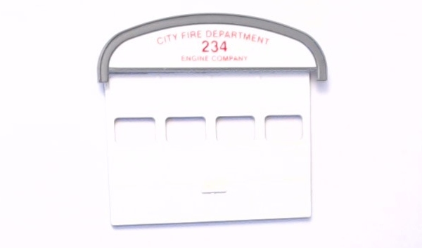 GARAGE DOOR / W/SIGN / CITY FIRE DEPT #234 / RAILKING OPERATING FIREHOUSE