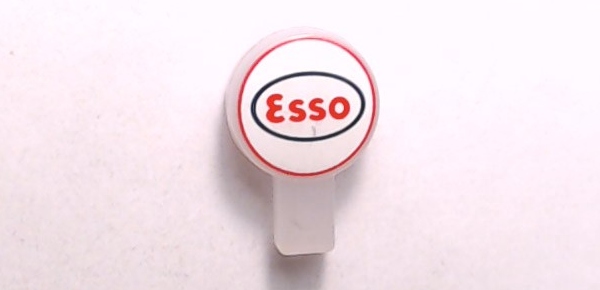 SIGN / ESSO / TOP OF GAS PUMP / RAILKING GAS STATION