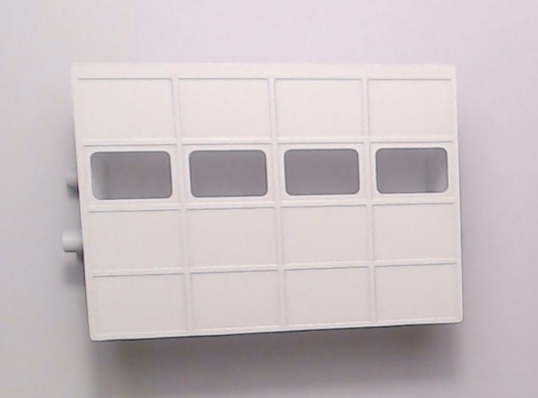 GARAGE DOOR / FRONT / WHITE / SINGLE / RAILKING OPERATING FIREHOUSE