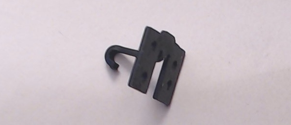 BRACKET / TROLLEY POLE HOOK / BLACK / 16.7mm W x 12.6mm L x 12.1mm H