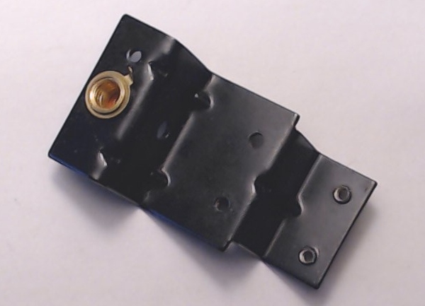 BRACKET / HEADLIGHT & SMOKE UNIT / STAMPED METAL / 3-STEP / MINIATURE SCREW BASE SOCKET / 30.35mm W x 52mm L x 33mm H / BANTAM STEAM TURBINE