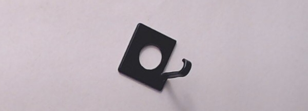BRACKET / TROLLEY POLE HOOK / BLACK / 10.8mm W x 10.8mm L x 9.6mm H / RAILKING PCC STREET CAR