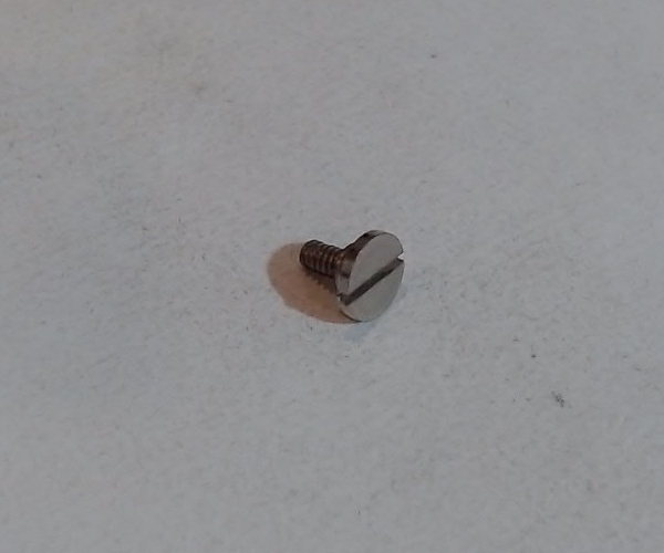 SIDE ROD SCREW / NICKEL / 0.18in x 0.2in x 4-40 thd / TINPLATE O GAUGE 255 / 260 / 263 