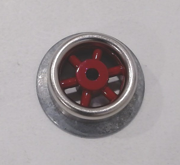WHEEL / RED SPOKE NICKEL RIM / PILOT & TRAILING / TINPLATE O GAUGE / 249 / 255 / 260 / 262 / 383 / 384 / 1-384