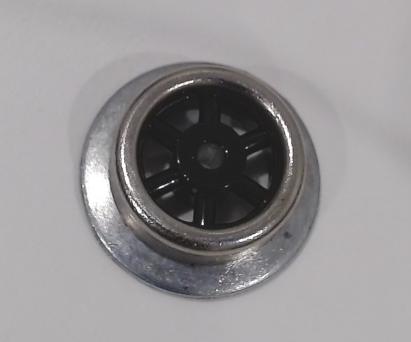 WHEEL / BLACK SPOKE WITH NICKEL RIM / PILOT & TRAILING O STEAM / 249 / 255 / 260 / 262